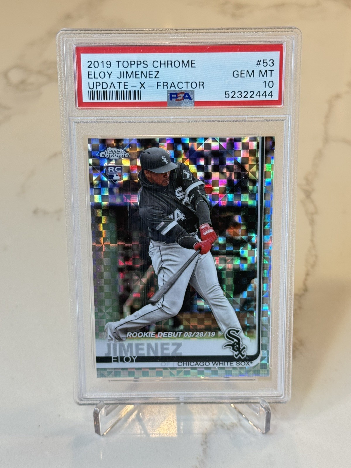 Eloy Jimenez - 2019 Topps Chrome Update #159/199 X-factor Rookie PSA 10 (Pop 15)