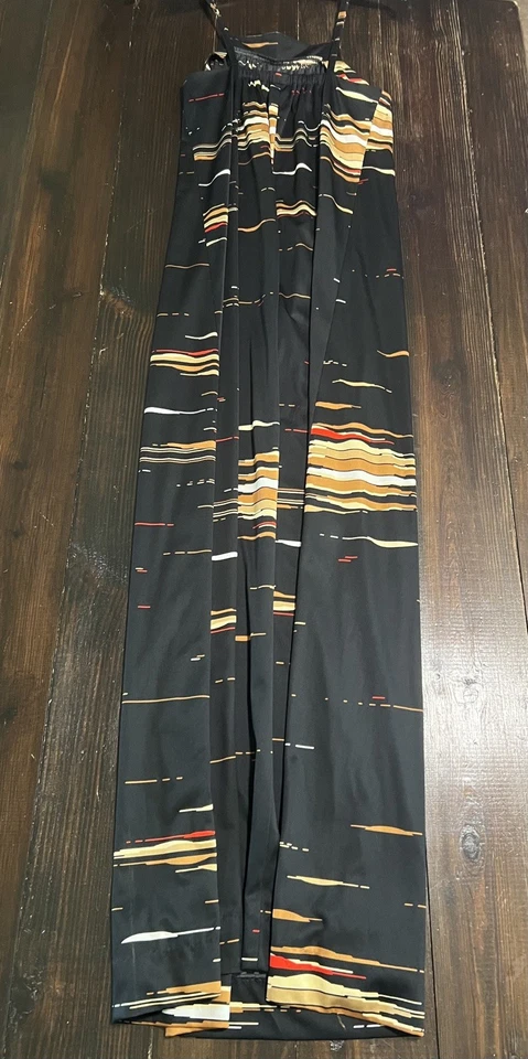 Vintage Liberty House Hawaii Maxi Dress Size 9 Frim the 70’S    Black - Image 3 of 4