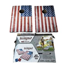 Wild Sports Stars and Stripes Corn Hole Game Tailgate Toss Beanbag EUC