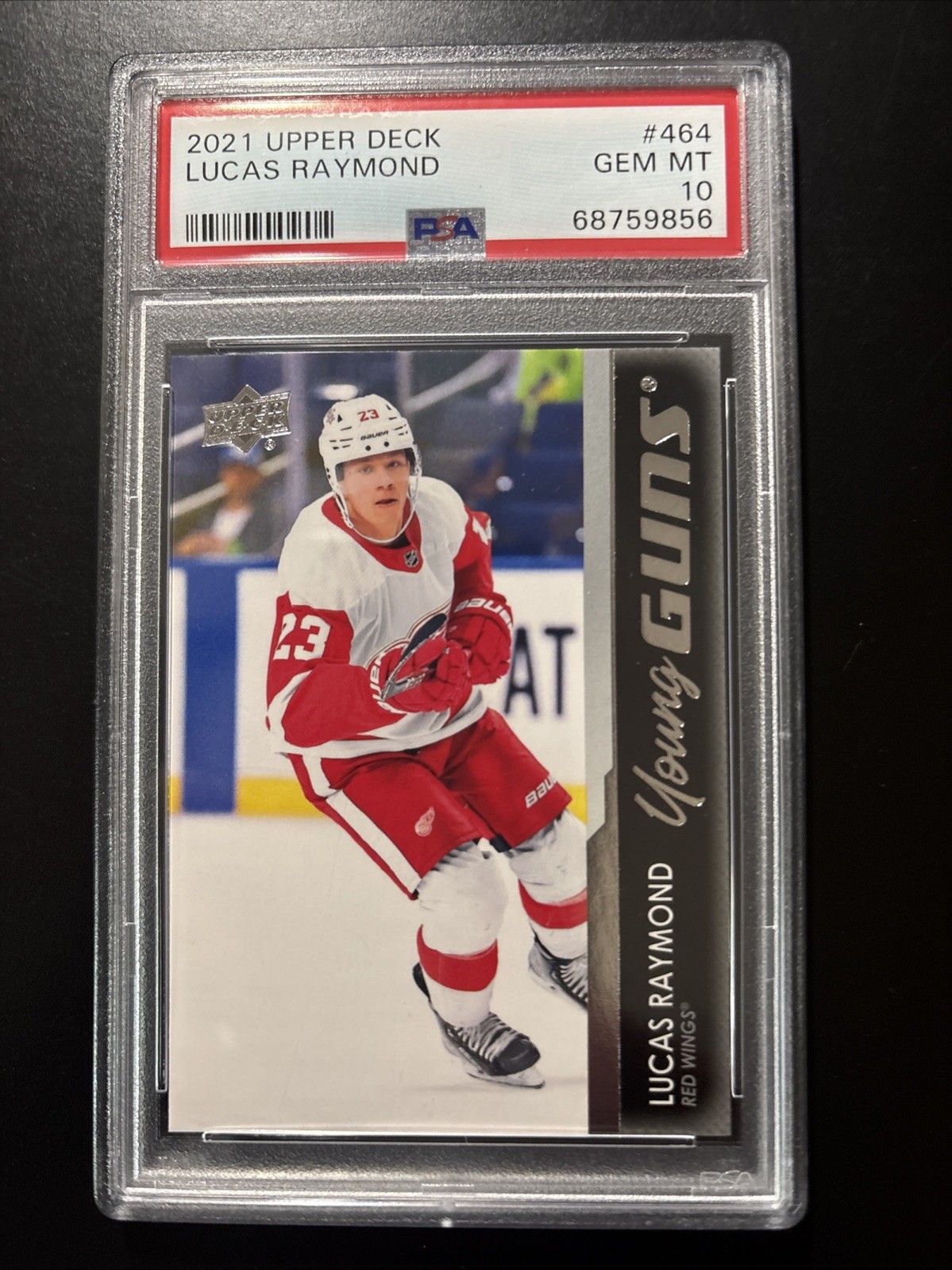 2021-22 Upper Deck Series 2 - Young Guns Lucas Raymond #464 (RC), PSA 10 GEM MT.