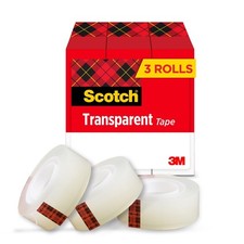 Scotch Transparentes Klebeband, 1,9 cm x 2,540 cm, 3 Boxen/Packung 600K3 