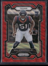 2023 Panini Prizm Will Anderson Jr Red Wave Prizm RC /149 #342 Houston Texans