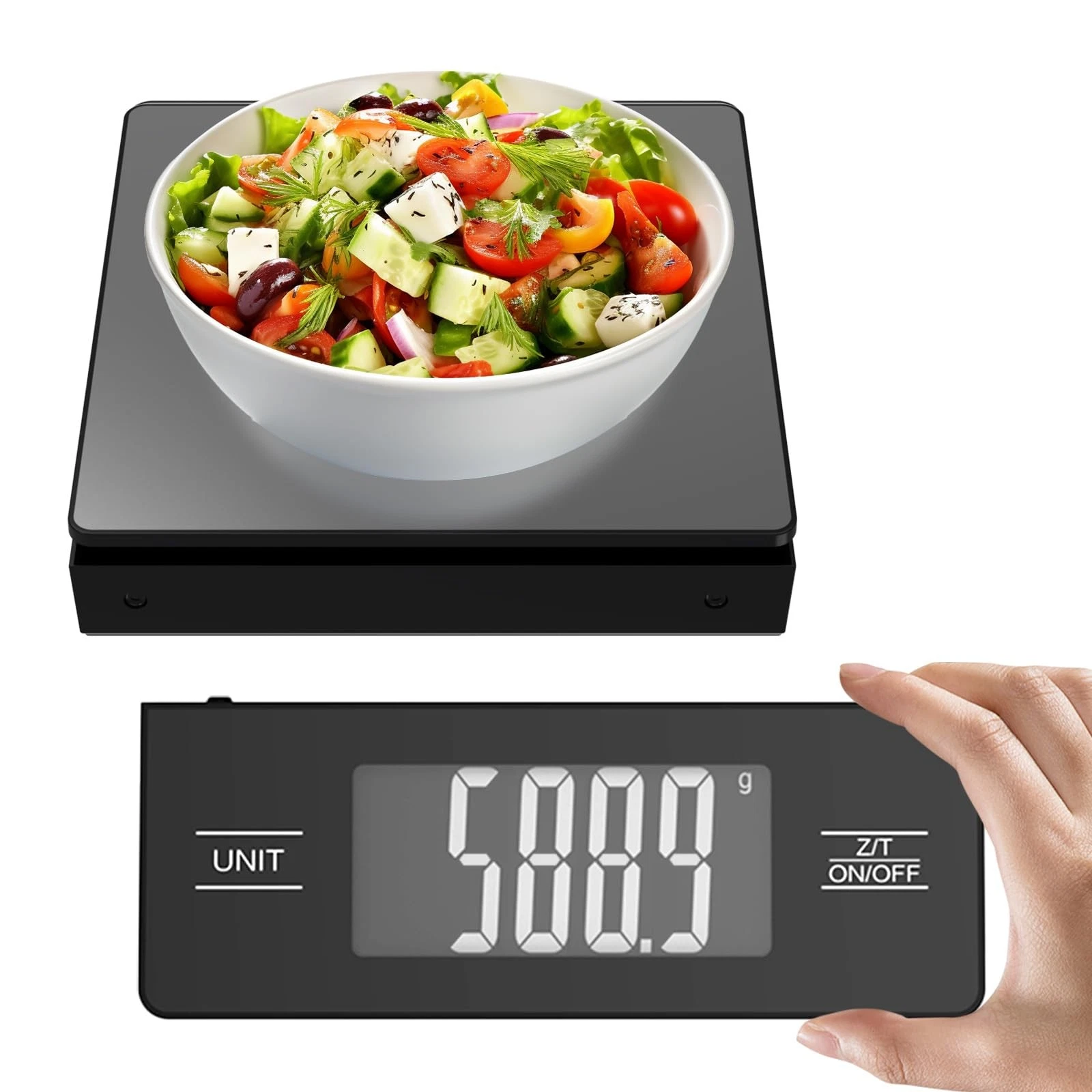 Digital Kitchen Scale with Detachable Display Wireless Food Scale, 11lb/5kg C...