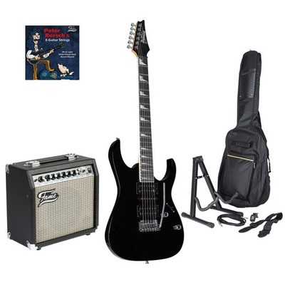 Ibanez GRG170DX-BKN + GX15 - E-Gitarren Anfänger Set