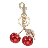 Kirsch-SchlüSselanhäNger TaschenanhäNger Mit SchlüSselring, Lila Rot-Lichtgold