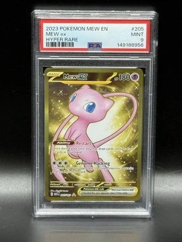 Mew ex Gold Hyper Rare 205/165 151 PSA 9 Mint 2023