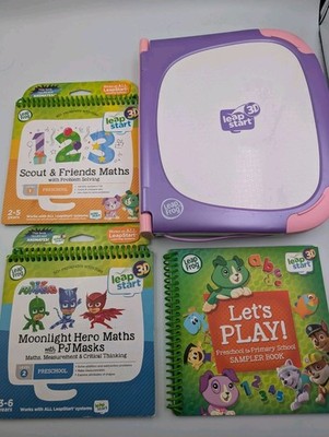 LeapFrog LeapStart 3D interaktives Lernsystem mit 3 Büchern getestet & funktionsfähig