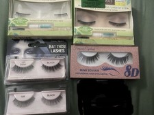 False Fake Glue On Eyelashes 5 Sets Lot Ardell 120 109 Ecotools Mink New