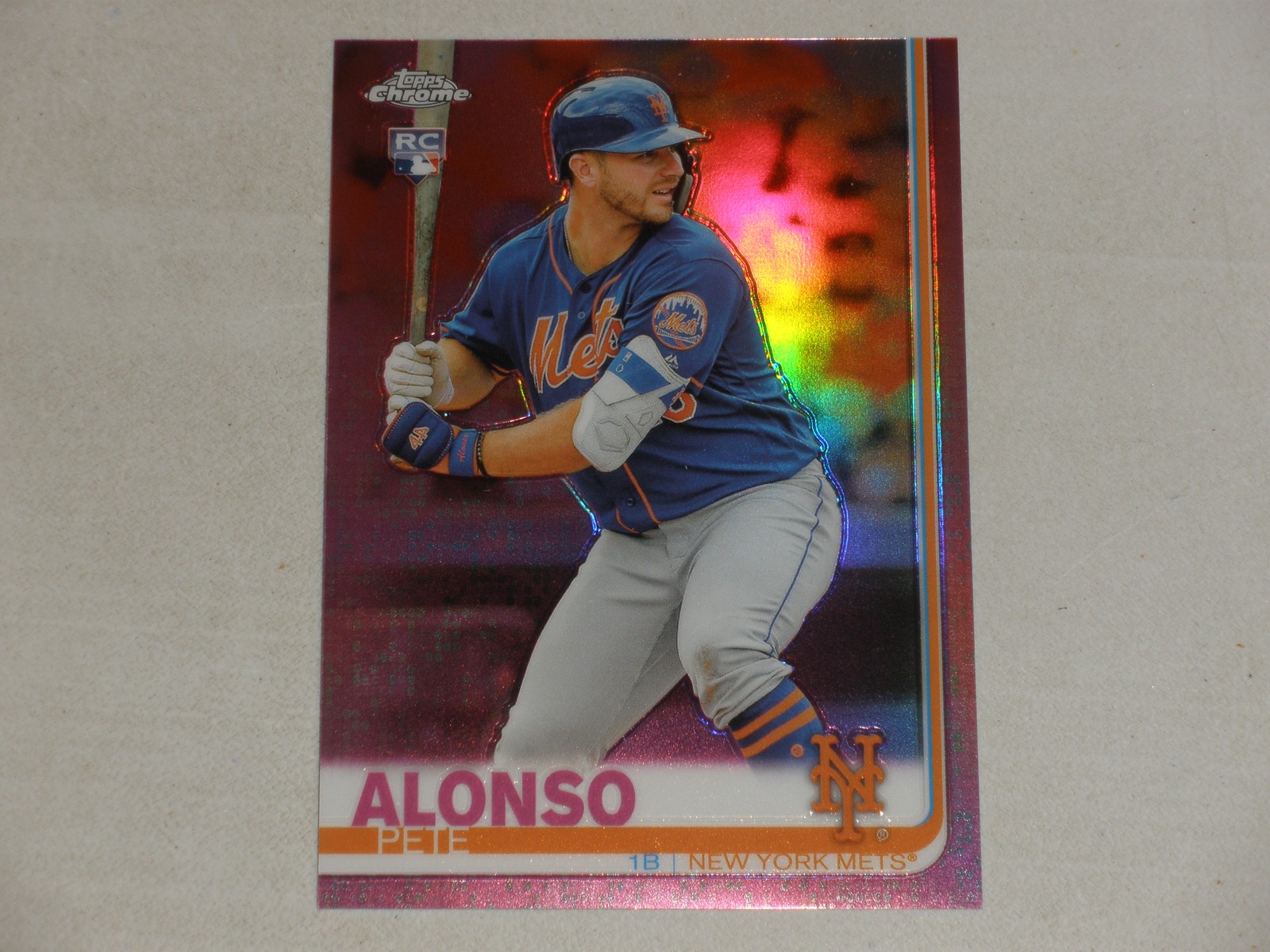 2019 Topps Chrome Pink Refractor #204 Pete Alonso Rookie RC