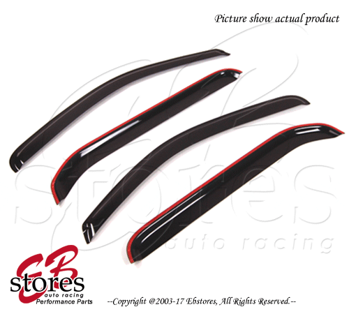 For Nissan Xterra 2005-2016 Outside-Mounted Deep Black JDM Window Visors 4pcs - Bild 2 von 4