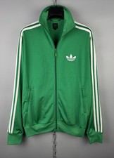 Adidas Originals Green Track Jacket 3 Stripes Zip Up Trefoil Logo Size M