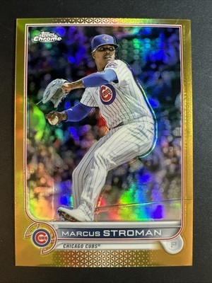 2022 Topps Chrome Update Baseball Marcus Stroman Gold /50 #USC135 Cubs