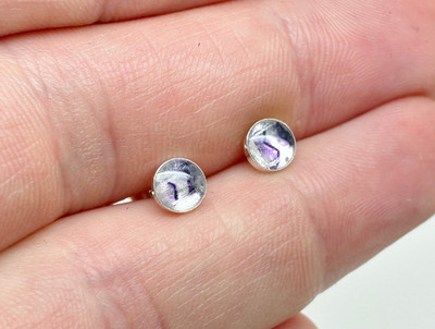 Ohrstecker Sterlingsilber Castleton Blue John 5 mm #5