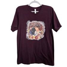 NWOT DUTTON RANCH Rip and Beth Yellowstone T-Shirt Top size L DARK MAROON Cute
