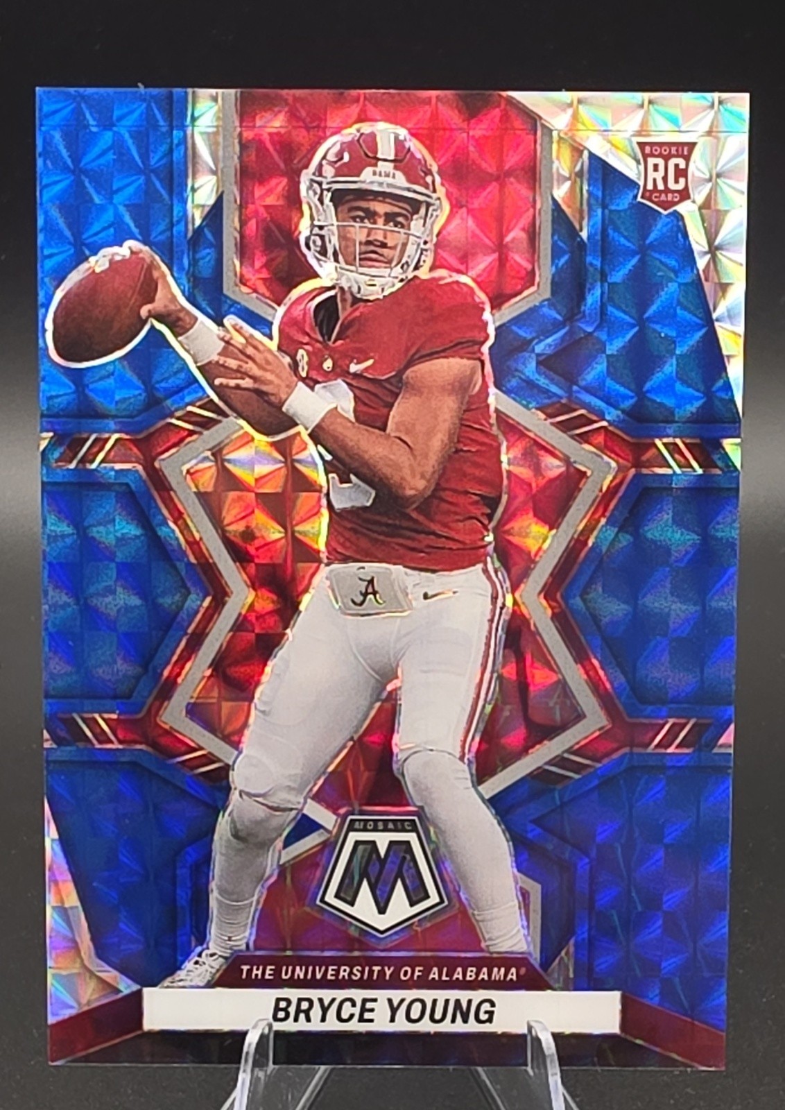 2023 Panini Mosaic Draft Picks - Bryce Young #1 Blue Mosaic Prizm /75 (RC)