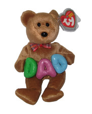 RARE DAD FATHER BEAR TY BEANIE BABIE NM TAG FREE SHIPPING