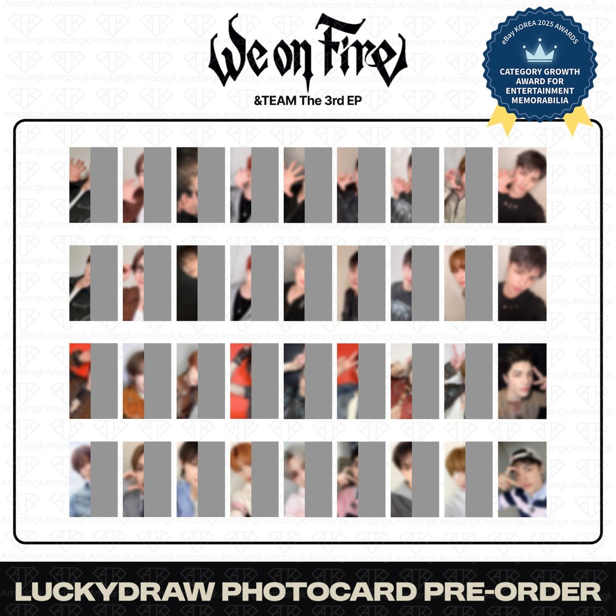 &TEAM K ファンパーティー トレカ PreSale] &TEAM 3rd EP Album We on Fire 1st Lucky Draw Photocard | eBay