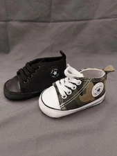 Baby Infant Toddler Boy Girl Classic Canvas Shoes Soft Sole Size 1 & 2