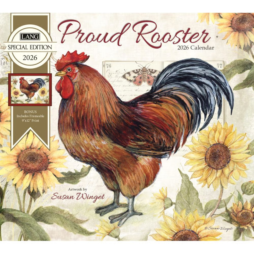 Proud Rooster Special Edition 2026 Wall Calendar