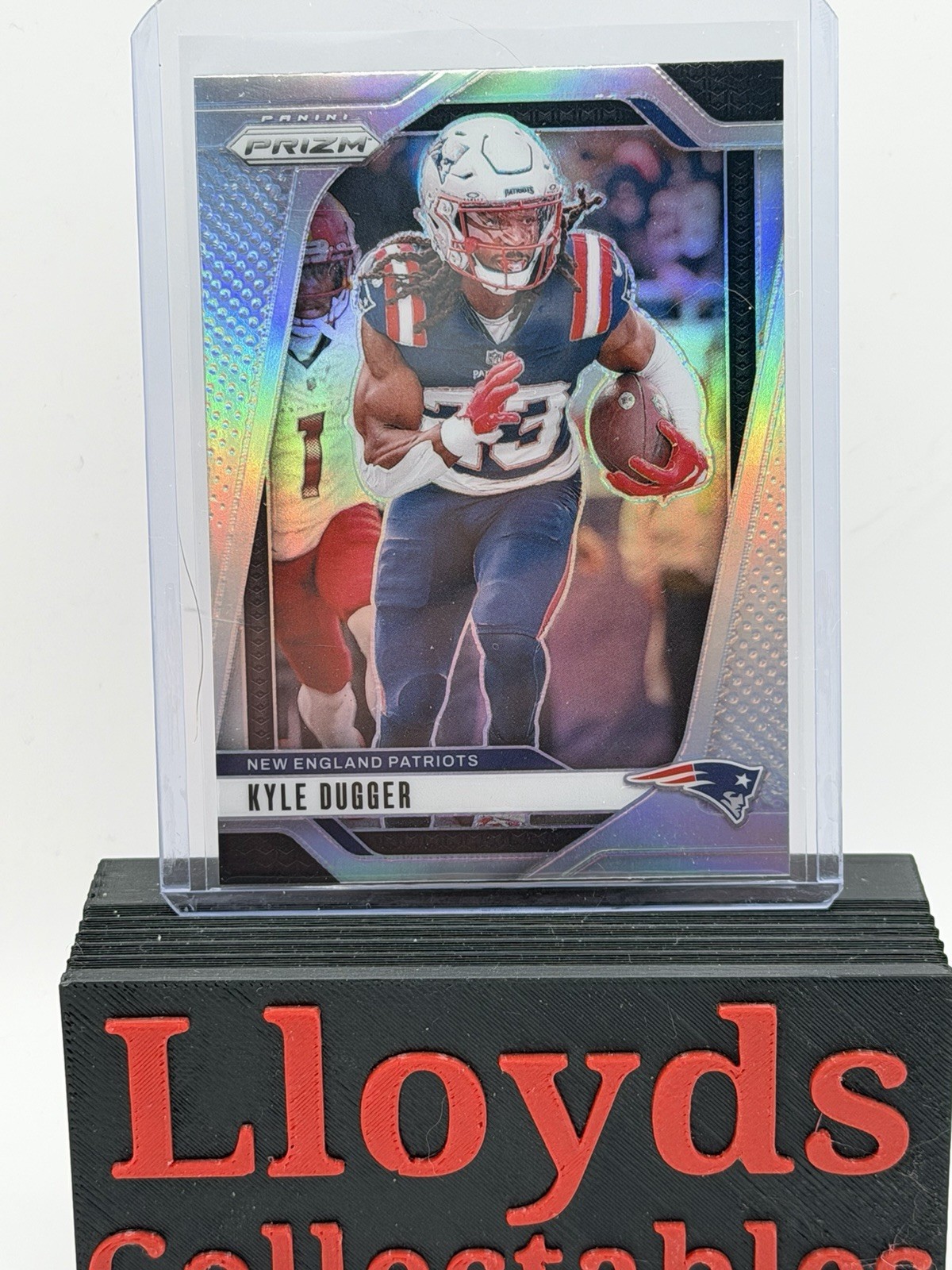 2024 PANINI PRIZM FOOTBALL KYLE DUGGER SILVER HOLO #197 PATRIOTS
