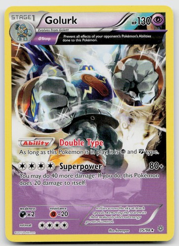 Golurk 35/98 Rare Ancient Origins Pokemon Lightly Played
