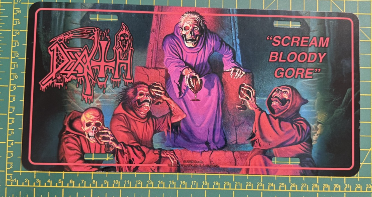 Death Scream Bloody Gore Metal Number Plate Style Wall Sign Officially Licensed