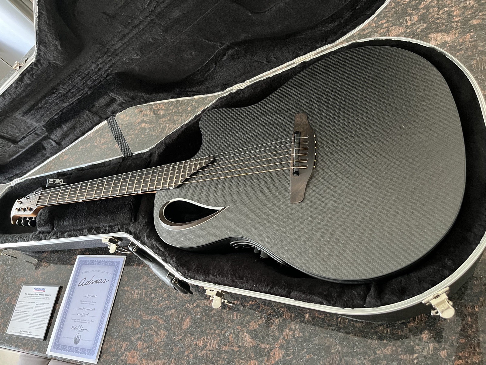 Ovation Adamas MD 80 cut-away mid-depth contour acoustic electric natural woven