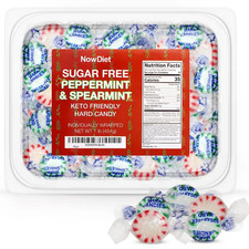 Sugar Free Starlight Peppermint  Spearmint Hard Candy, 1 Lb Tamper-Proof Reseal