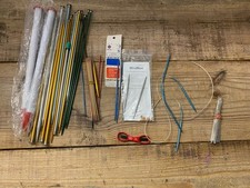 Vintage Mixed Knitting Needles Crochet Hooks Lot Huge Variety Colors and Sizes