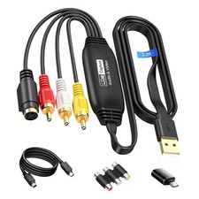 VHS to Digital Converter, USB2.0 Video Cpture Card, RCA AV to USB Audio Video...