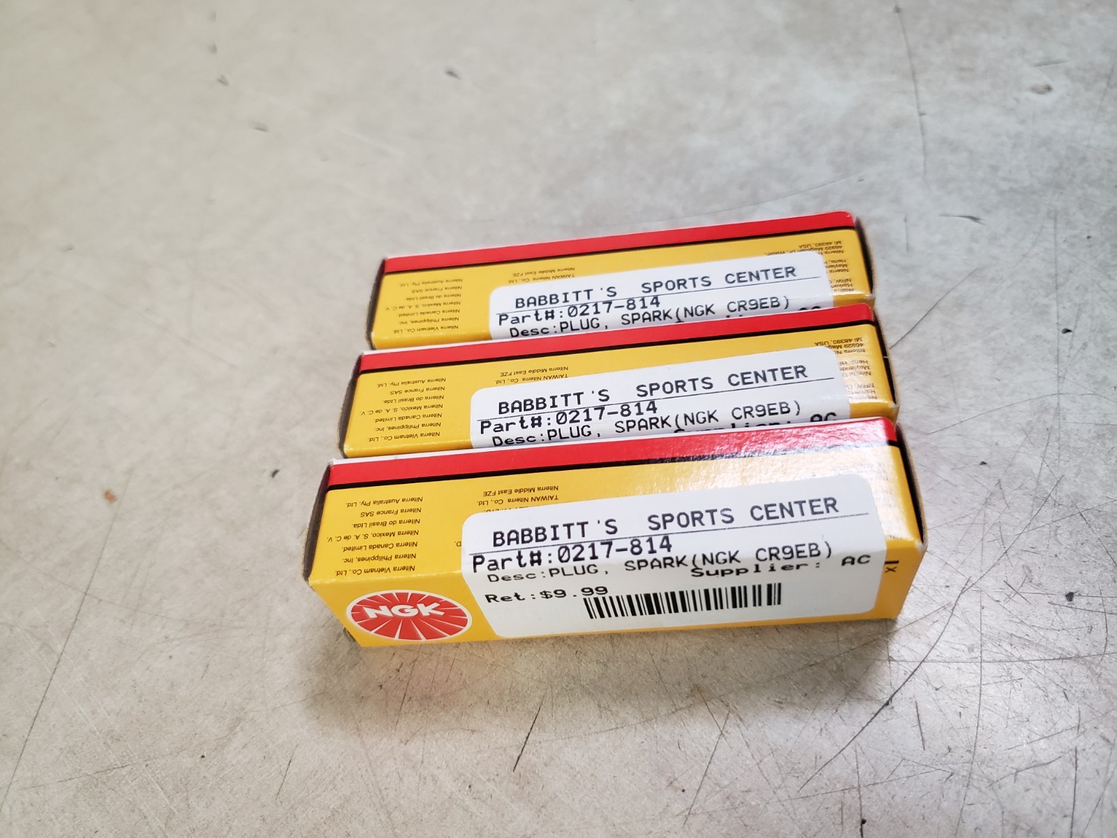 Lot of 3 - Genuine NGK 6955 Spark Plugs CR9EB