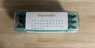 ImpressArt Juniper Uppercase Letter 33 Pcs 3mm Metal Stamps Set -NIP