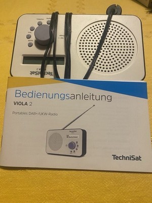 TechniSat VIOLA 2 Digital-Radio Lautsprecher UKW DAB+ LC-Display Tragbar Weiß