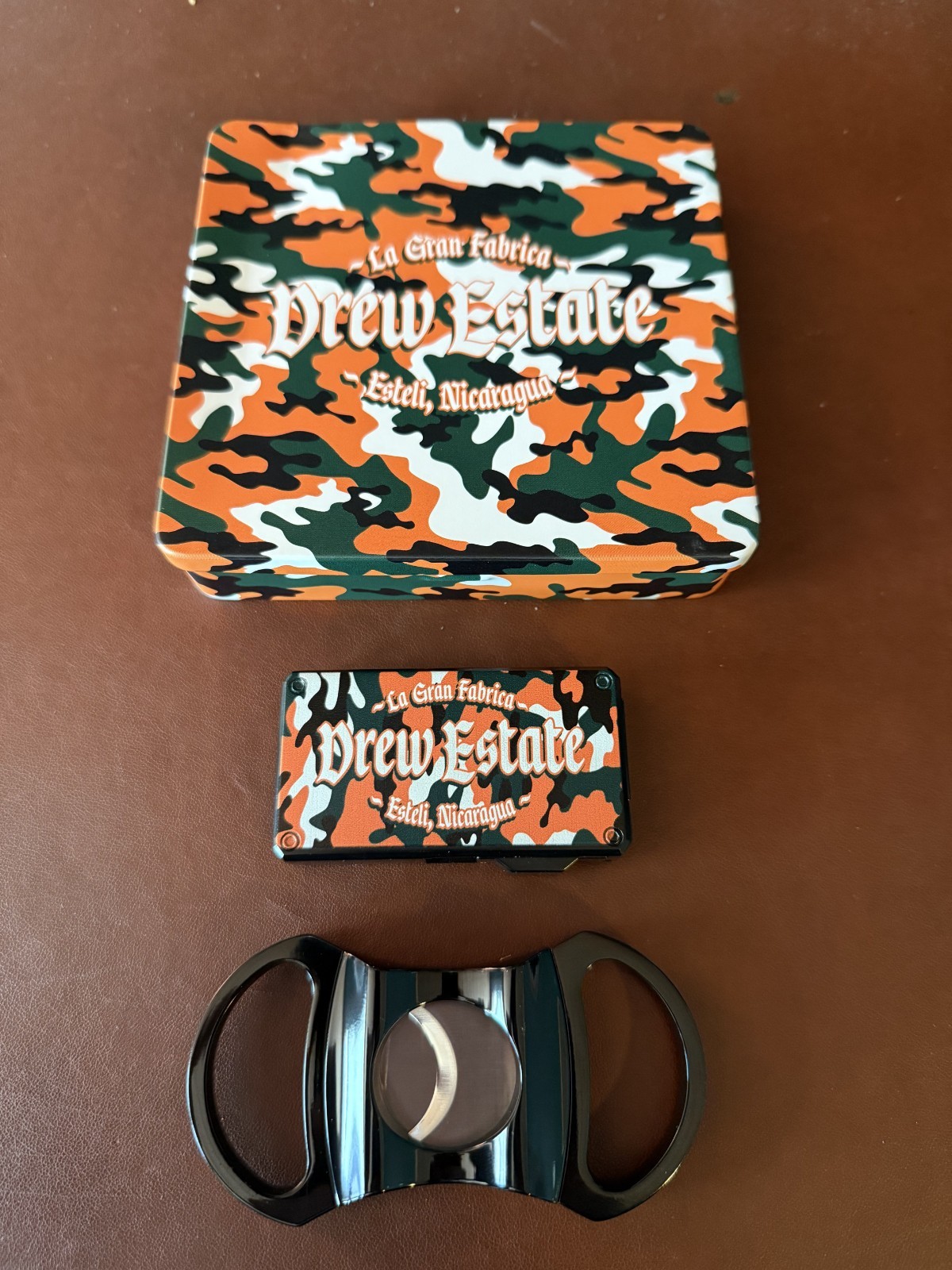 Drew Estate Camouflage Cigar Cutter & Lighter Collector's Tin