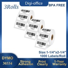 3Rolls/3000 Labels 30334 2-1/4" x 1-1/4" Multipurpose FNSKU Labels DYMO 4XL 400