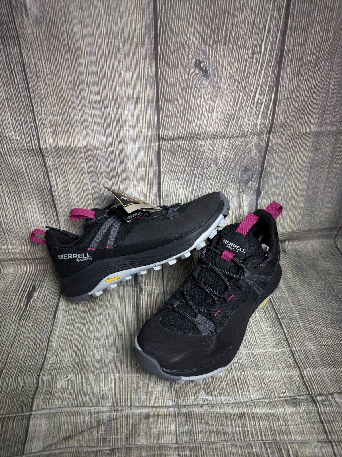 Merrell Siren 4 GTX scarpa da trekking donna scarpe da ginnastica TAGLIA UK 4 nuove con etichette nere 4uk