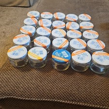 Vtg Lot of 25 Empty Glass 4oz Pimientos Jars w/ Lids for Crafts, Storage, Etc.