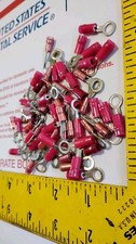 AIRCRAFT #10 RED TERMINAL LUGS MS25036 LOT OF 50 EACH NEW AVIONICS MADE IN USA