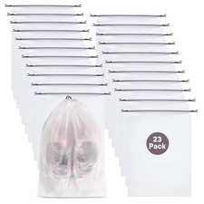 23 Pack Shoe Bags for Travel, 15.7" X 11.8" Clear Travel Shoe Bags for Packing.
