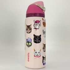 Owala 32oz UO Exclusive Pink Cat Collage FreeSip Water Bottle Limited