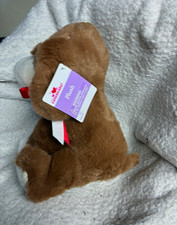 celebration Brown/White Dog Plush Stuffed Animal With Tags, Small 6-14in
