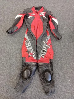 RST One Piece Leather Motorcycle Suit With Boots Gloves