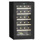 24 Bottles Wine Fridge with Glass Door Digital Touch Screen Control LED Light
