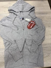 Junk Food Rolling Stones 94 Tour Long Sleeve Hoodie Womens Sweatshirt SIZE MED