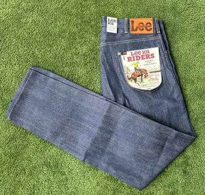 Lee 101 Rider Archive 70s LHT Sanforized Japanese Selvedge Denim Size 33X32 