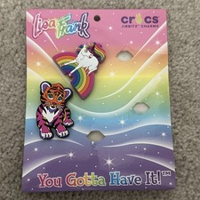 Lisa Frank Crocs Jibbitz Shoe Charms 2-Pack Limited Edition Brand New