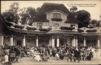 Postcard Le Touquet Paris Plage Pas de Calais, Le Casino, Devant l'Orchestre - 3870193