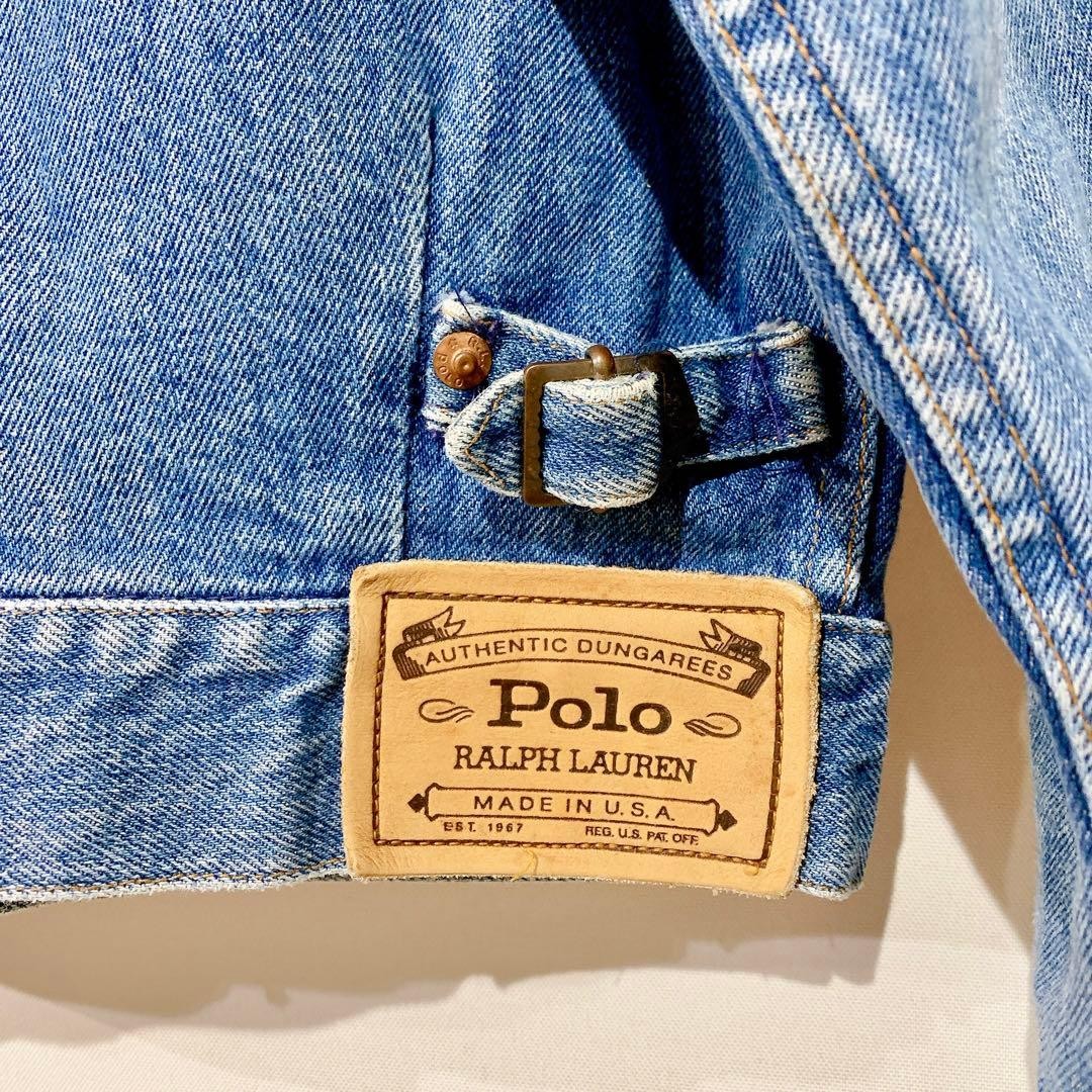 Vintage 1980s RRL Polo Country Ralph Lauren Denim Jacket Outer Women Size M image 9