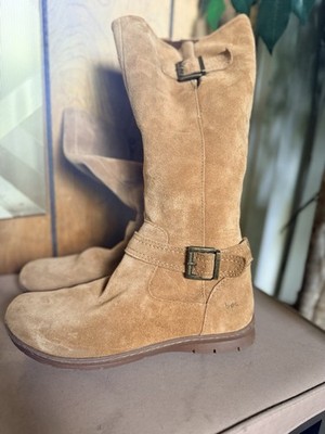 b.o.c Coach Women s Brown Leather Knee-High Riding Boots Zip 8.5M