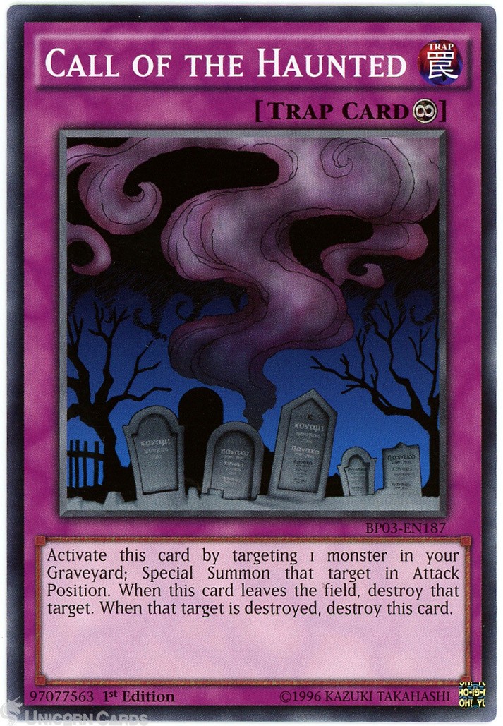 BP03-EN187 Call of the Haunted : Common 1st Edition Mint YuGiOh Card